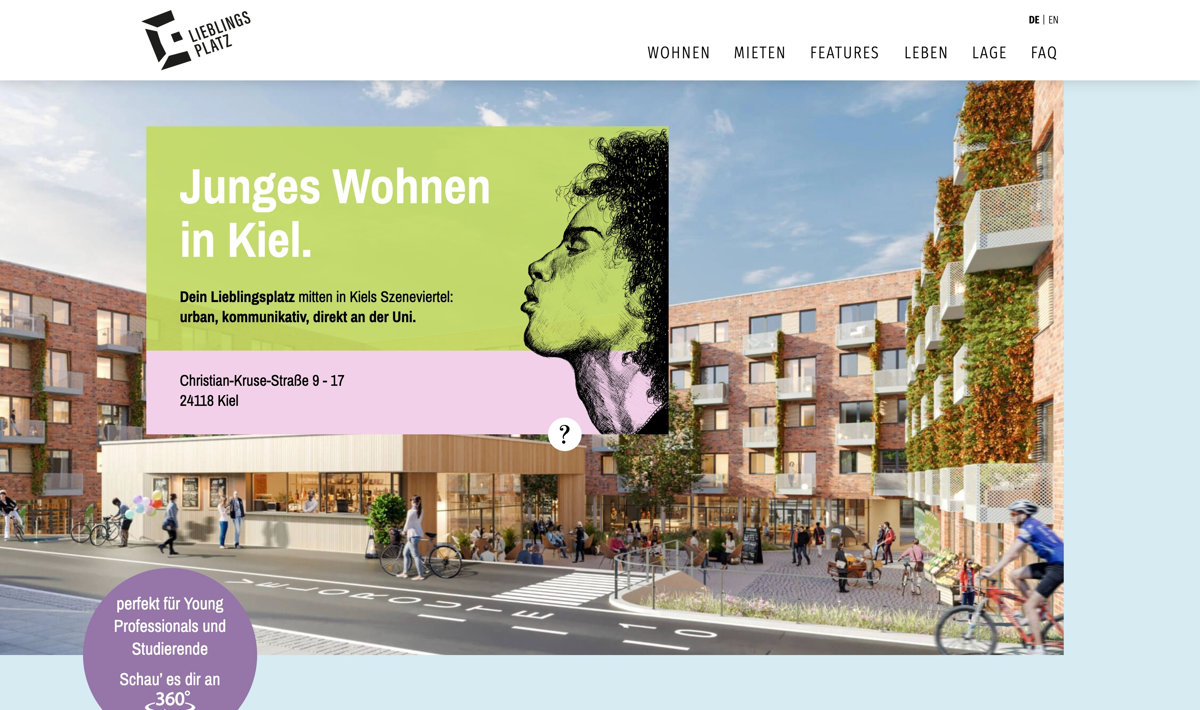 Lieblingsplatz Kiel Website Screenshot